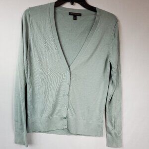 Banana Republic Light Blue Lng Slv V Neck Button Front Cardigan Womens Sz Medium